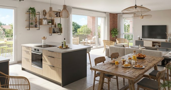 Achat / Vente appartement neuf Aucamville à 10 min en voiture du métro et du centre commercial (31140) - Réf. 13854
